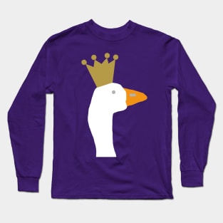 Funny Goose Crown Abstract Portrait Long Sleeve T-Shirt